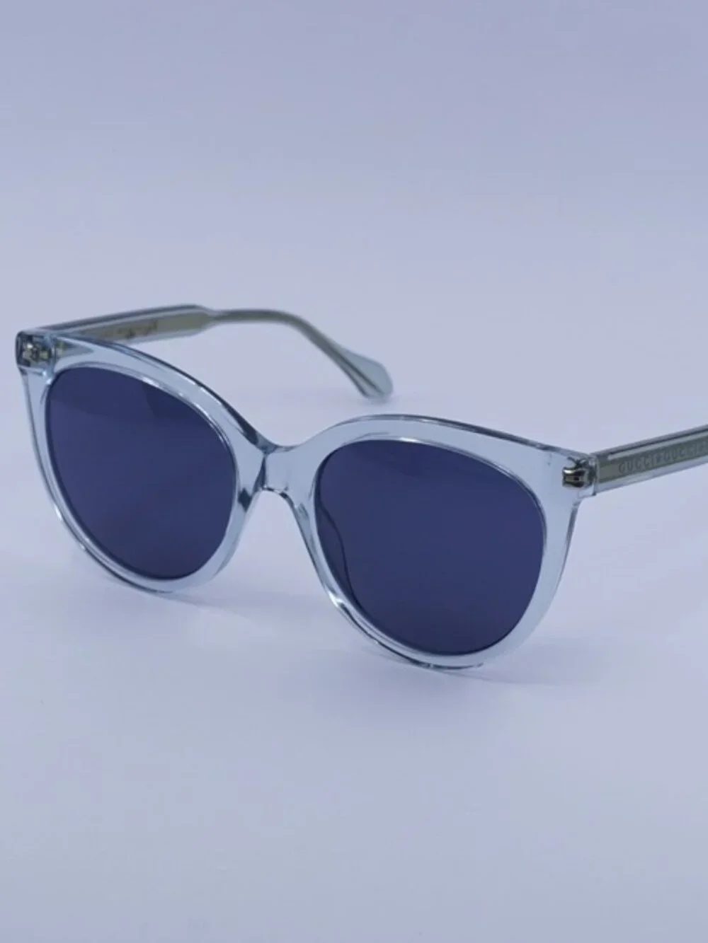 Gucci GG0565S 003 Sunglasses Blue Cat Eye Frame, Blue Lenses